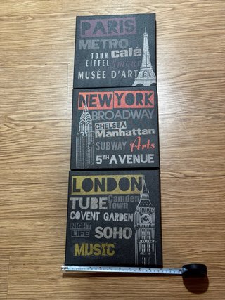 Cuadros Decoración Ciudades (3 uds)