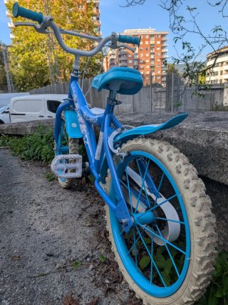 Bicicleta Frozen Niña Azul