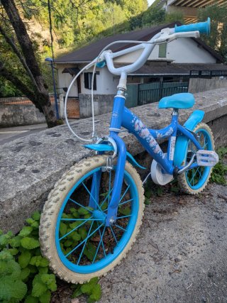 Bicicleta Frozen Niña Azul