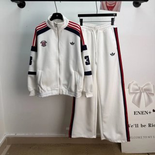 Conjunto Chándal Adidas Blanco y Rojo