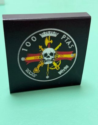 Moneda 100 Pesetas Plata Franco  Legión Española