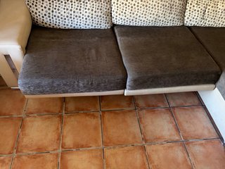 Sofá Cama Convertible Beige y Marrón