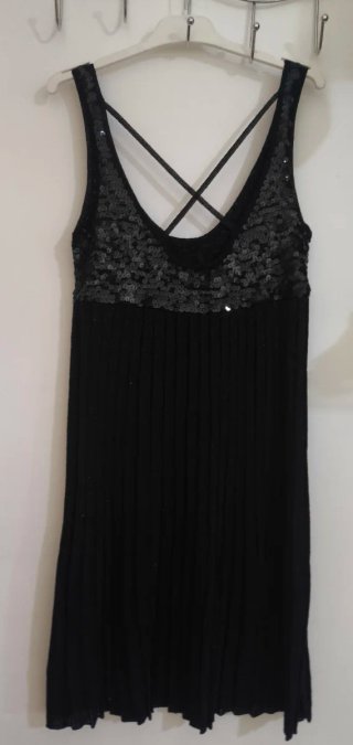 Vestido fiesta lentejuelas negro
