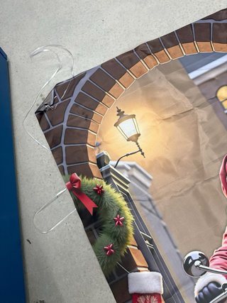 Bandera Puerta Navidad Papá Noel Moto