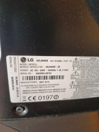 Televisión LG 42 pulgadas 3D buen estado funciona