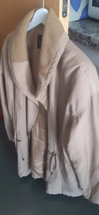 Chaquetón Lasserre beige mujer talla 40