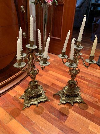 Candelabros de Bronce Antiguos