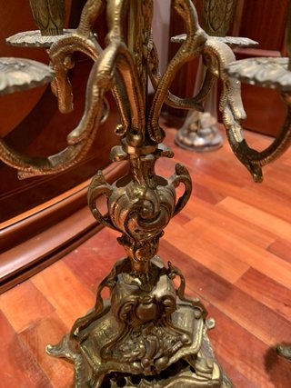 Candelabros de Bronce Antiguos
