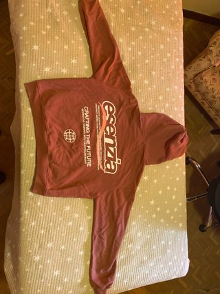 Sudadera Esenzia con capucha rosa Talla XS