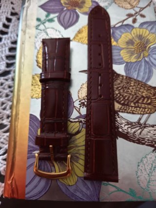 Pulsera de reloj de cuero marrón