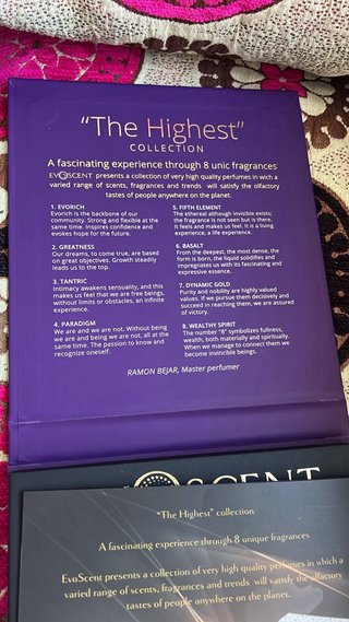 EVOSCENT The Highest Collection Perfume Samples