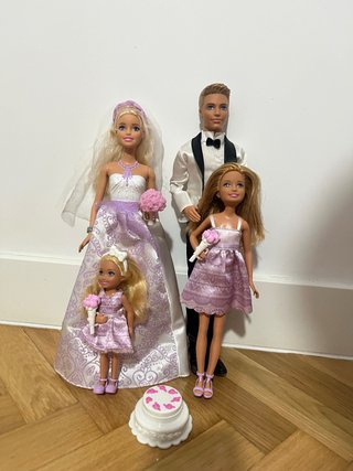 Barbie Familia Boda Muñecos