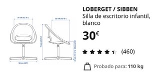 2 Sillas Escritorio Infantil Ikea