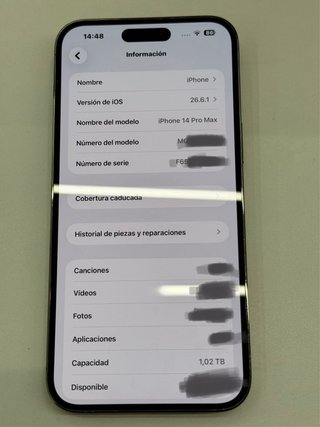 iPhone 14 Pro Max 1TB 88% Batería