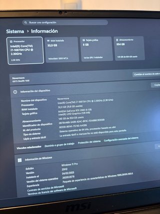 MSI GS75 Stealth 17,3” 240Hz i7 RTX 2060 32G