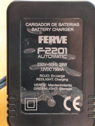 Cargador Batería FERVE F-2201