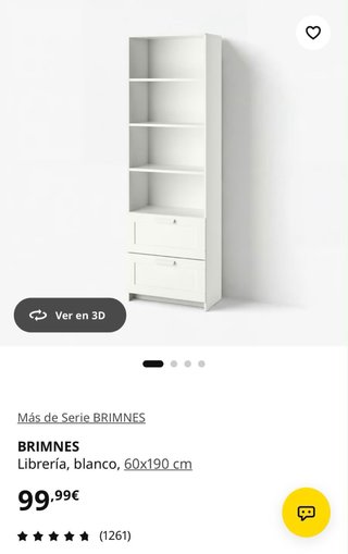 Estantería blanca con cajones (IKEA)