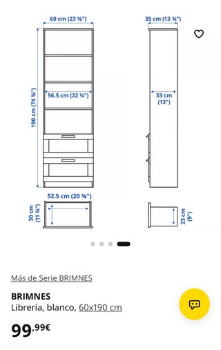Estantería blanca con cajones (IKEA)