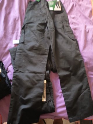 4 Pantalones de Trabajo Parkside Hombre Negros 38