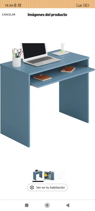 Escritorio moderno azul