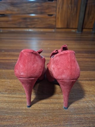 Zapatos Fosco Rojos con Lazos Talla 38
