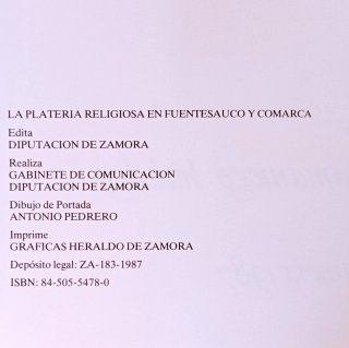 LIBRO La platería religiosa en Fuentesaúco
