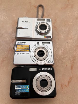 Lote 3 Cámaras Kodak, Samsung, Sony