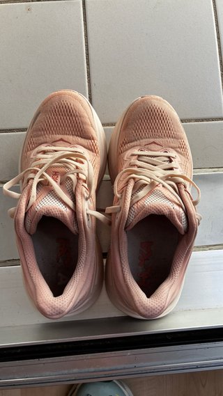 Zapatillas Hoka Bondi 9 Beige/Rosa