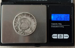 8 Reales Carlos III 1770 Columnario