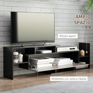 Mueble de TV con estante de pared