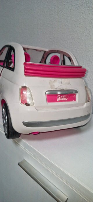 Coche Barbie Rosa y Blanco