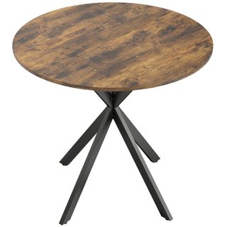 Mesa de comedor redonda de estilo industrial