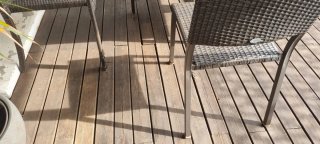 Conjunto jardín: mesa y 2 sillas