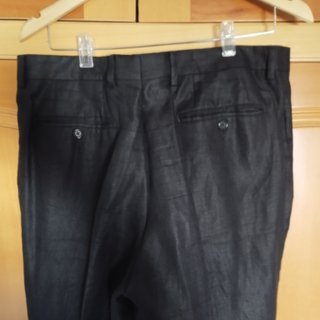 Traje de lino Massimo Dutti azul