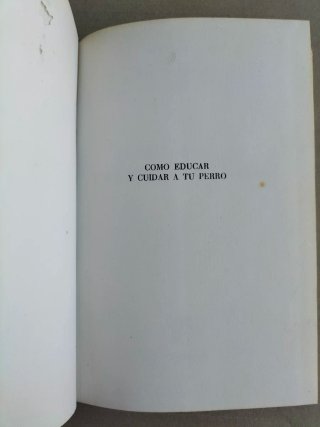 Libro Como educar y cuidar a tu perro