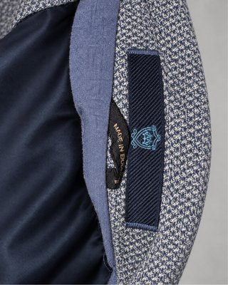 Americana Emidio Tucci Textura Azul Gris