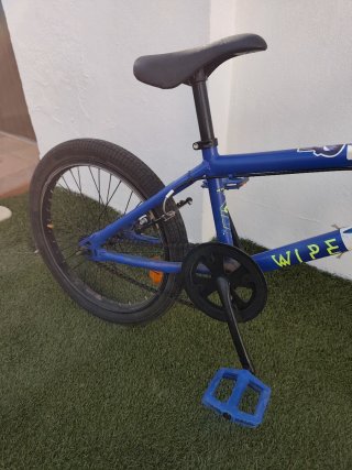 Bicicleta BMX 20 Niños Wipe 500 Azul