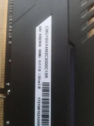 16Gb (8+8) Corsair Vengeance LED DDR4 3000Mhz