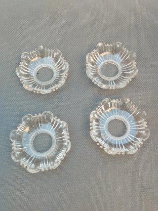4 platillos cristal para lámpara antigua