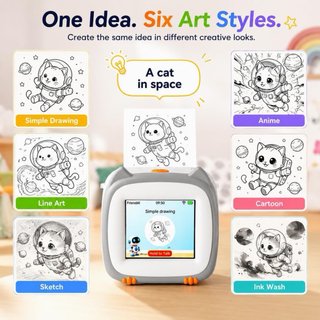 NUEVO! Impresora pegatinas IA Voz Control