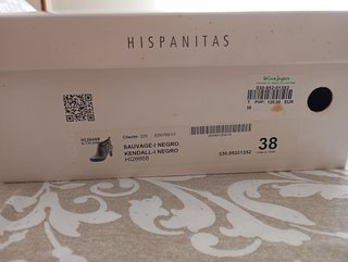 Botines Hispanitas Piel Negro Talla 38
