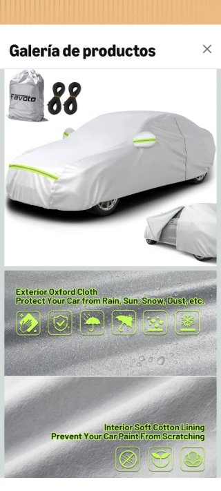 Funda para coche Favoto sin usar