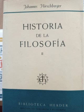 Historia de la Filosofía Johannes Hirschberger 2 t