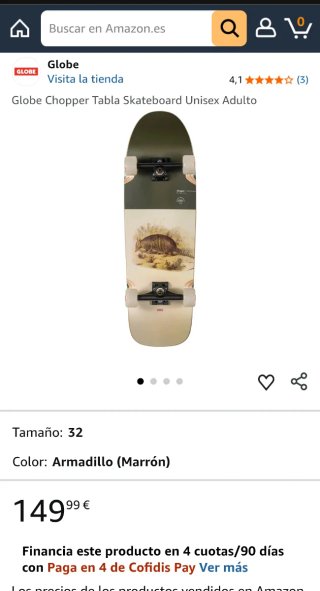 Skate Globe Chopper con ruedas nuevas Globe