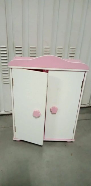 Silla doble para muñecas rosa estrellas