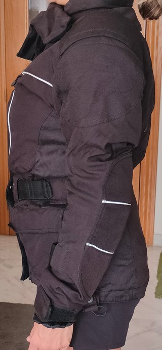Chaqueta moto Crivit mujer negra + térmico