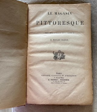 Libro antiguo 1871 Le Magasin Pittoresque Sello Ma