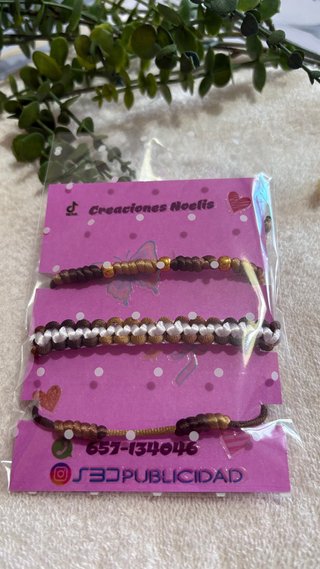 Lote 3 Pulseras Creaciones Noelis