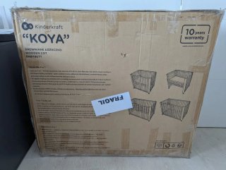 Cuna KOYA Kinderkraft (madera blanca y natural).