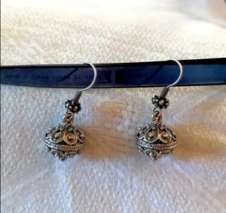 Pendientes plata estilo calabaza